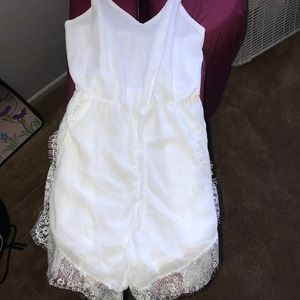 White lacy romper